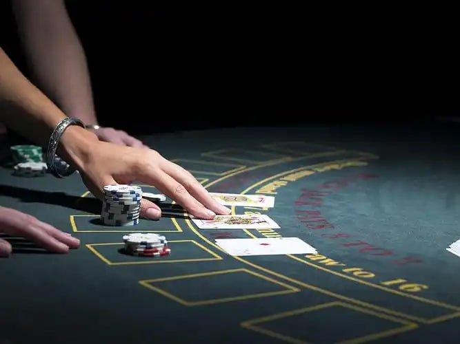 Multi-camera view of Blackjack dealer and player positions